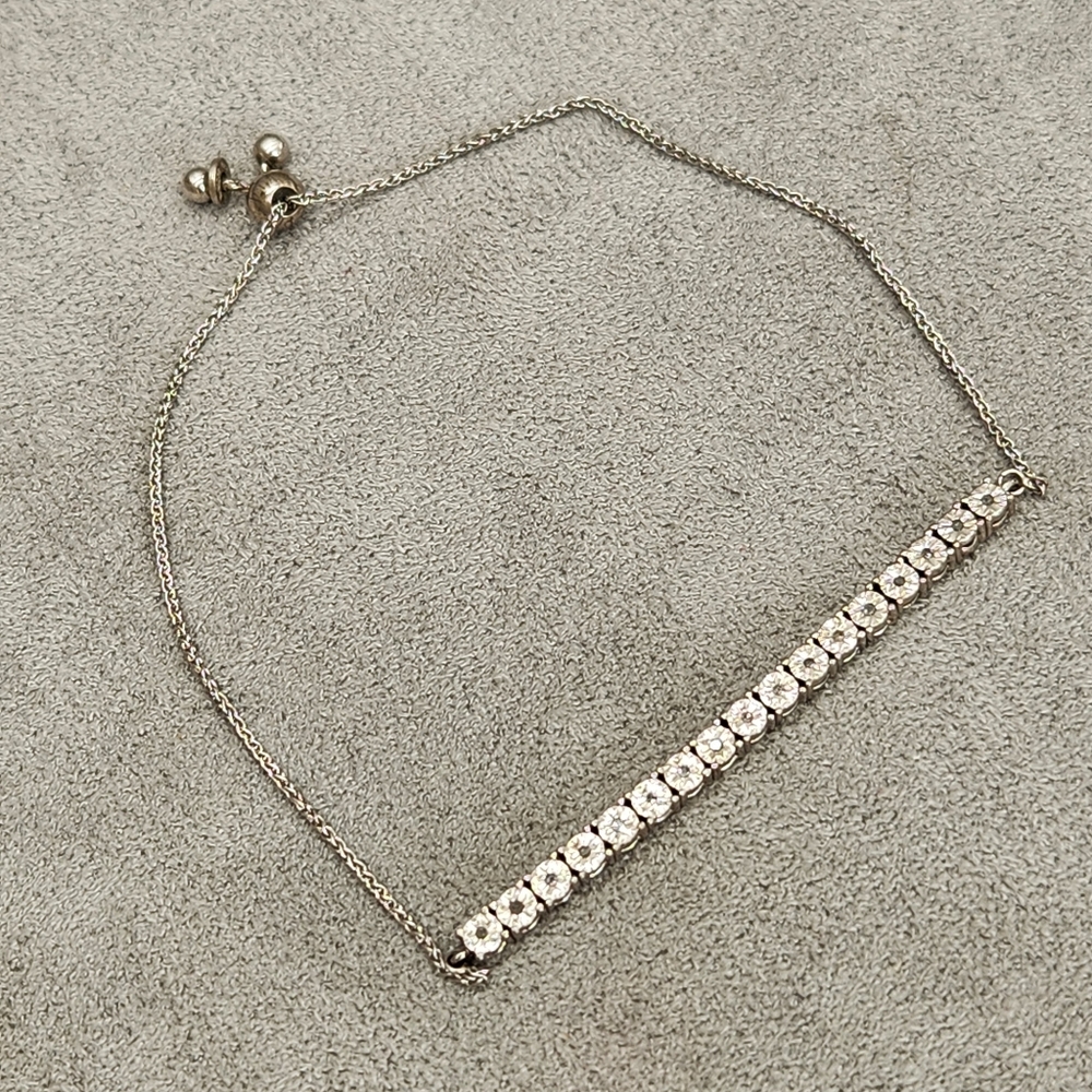 Karizia 1772 Bracelet Women's 925 Sterling Silver CZ Tennis Style Made In Italy